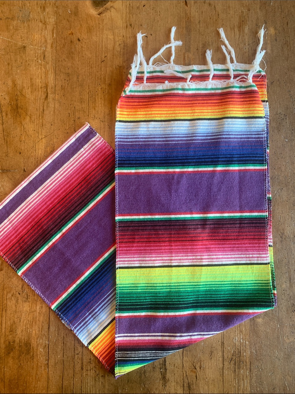 Vibrant Striped Table Runner - Purple Multicolor